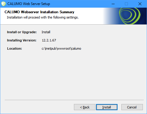 Installation Summary