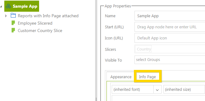 Apps Designer Info Page